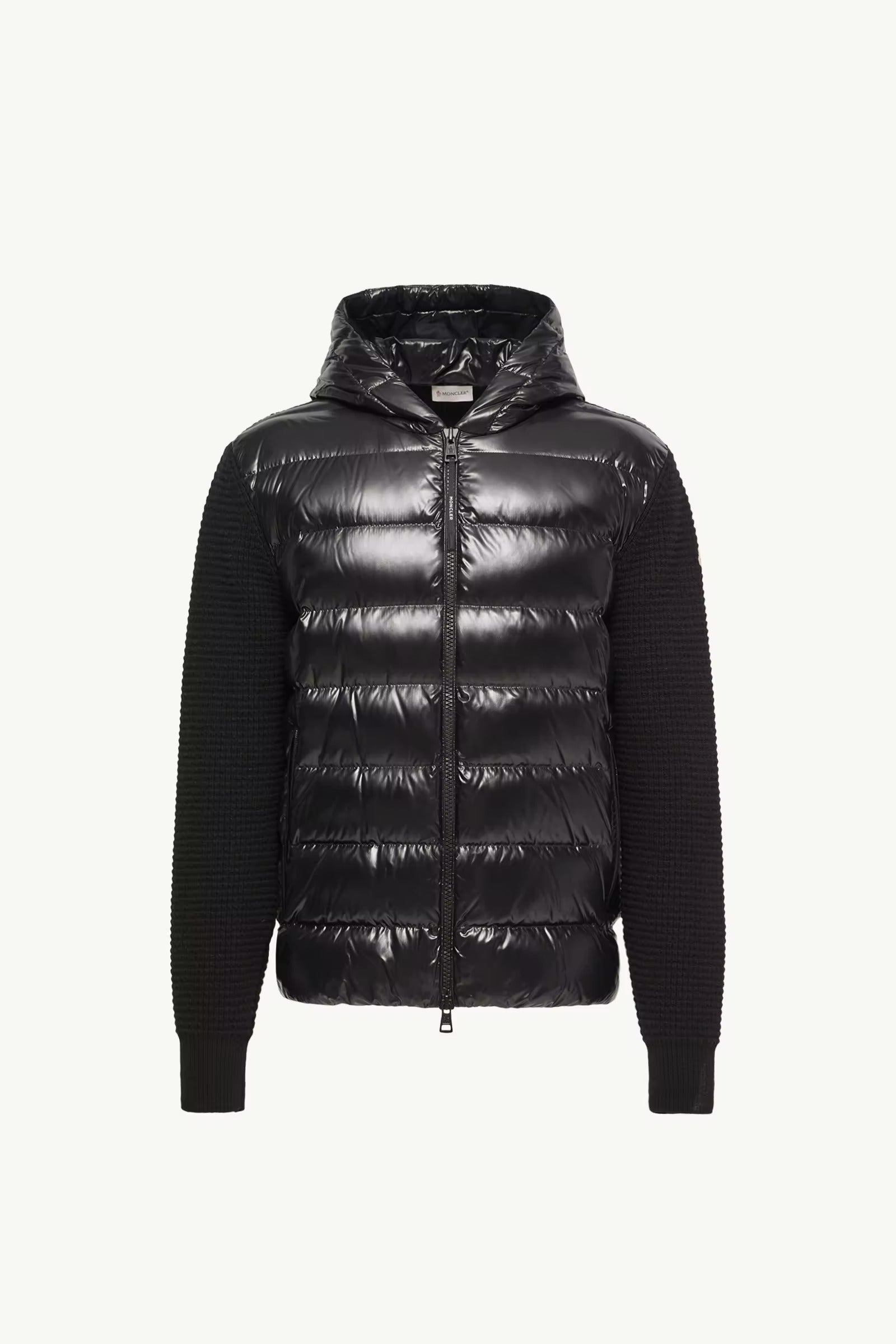 CARDIGAN MATELASSÉ ZIPPÉ EN LAINE ET CACHEMIRE MÉLANGÉS