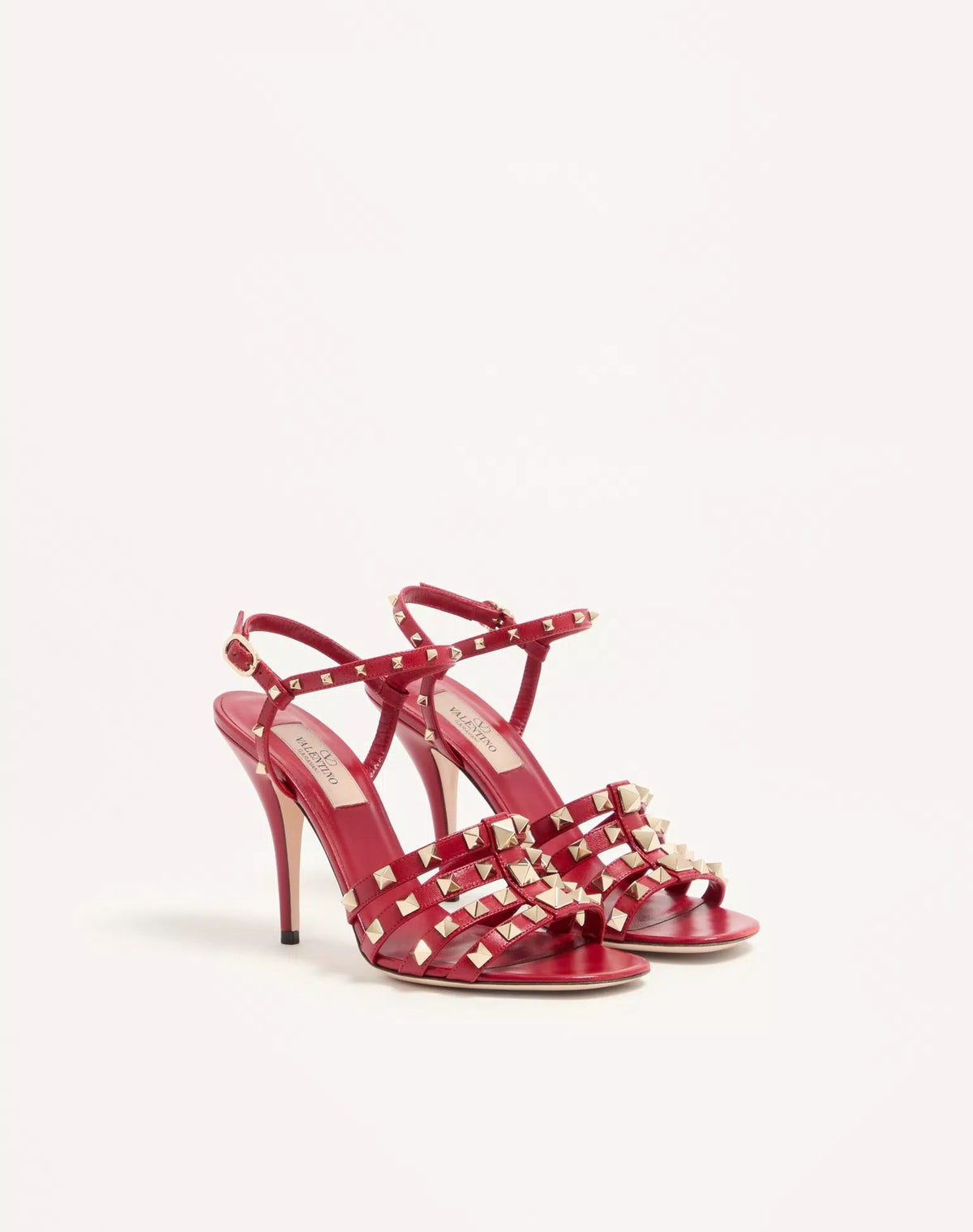 SANDALE ROCKSTUD EN CUIR DE CHEVREAU