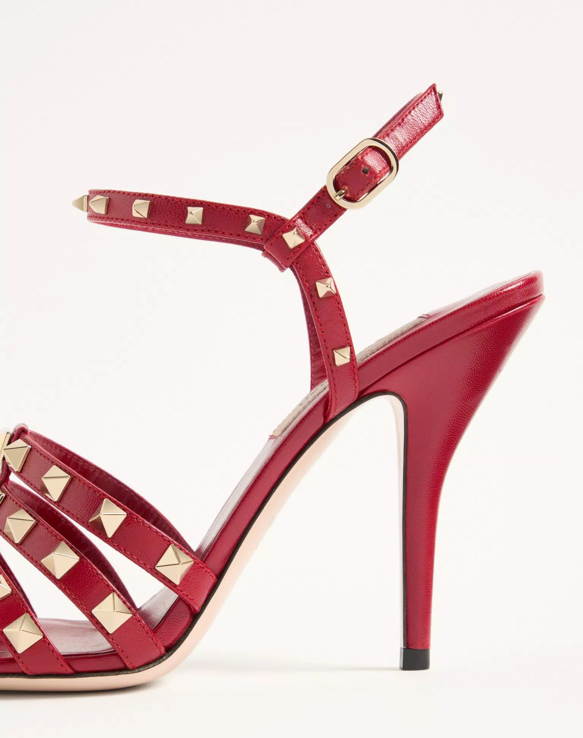 SANDALE ROCKSTUD EN CUIR DE CHEVREAU