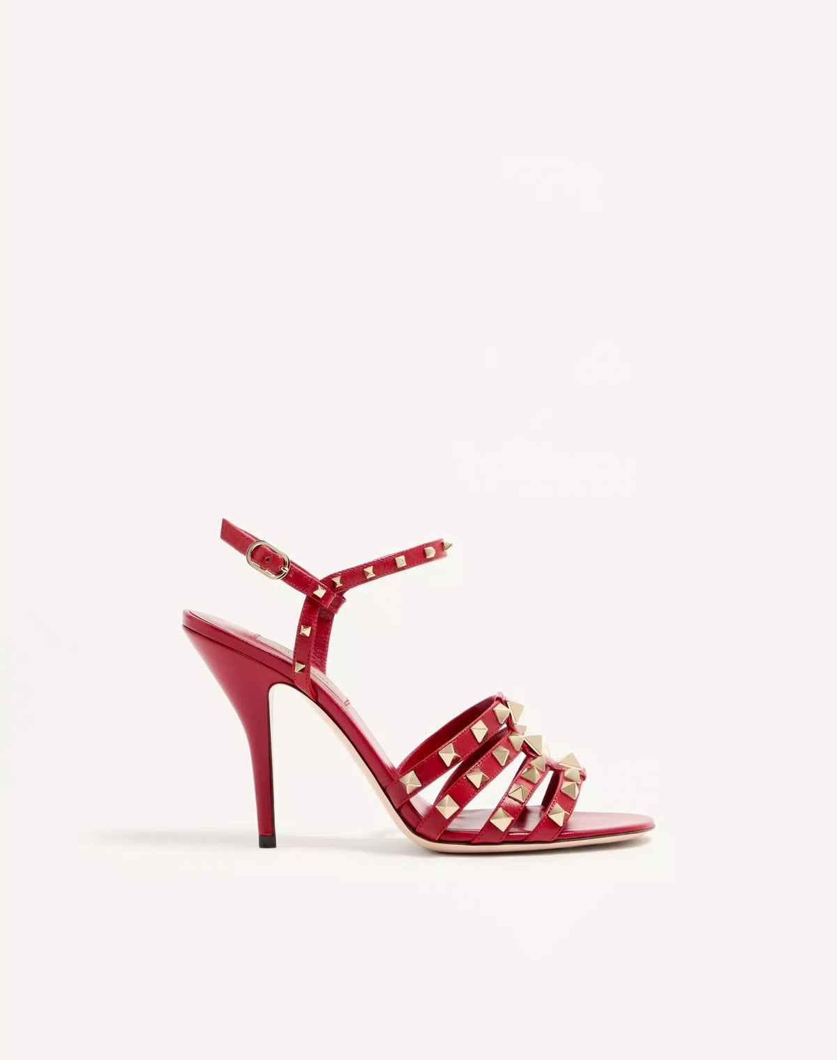 SANDALE ROCKSTUD EN CUIR DE CHEVREAU