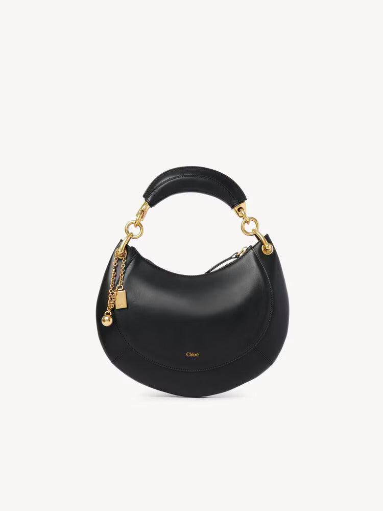 PETIT SAC HOBO BANANA EN CUIR LISSE