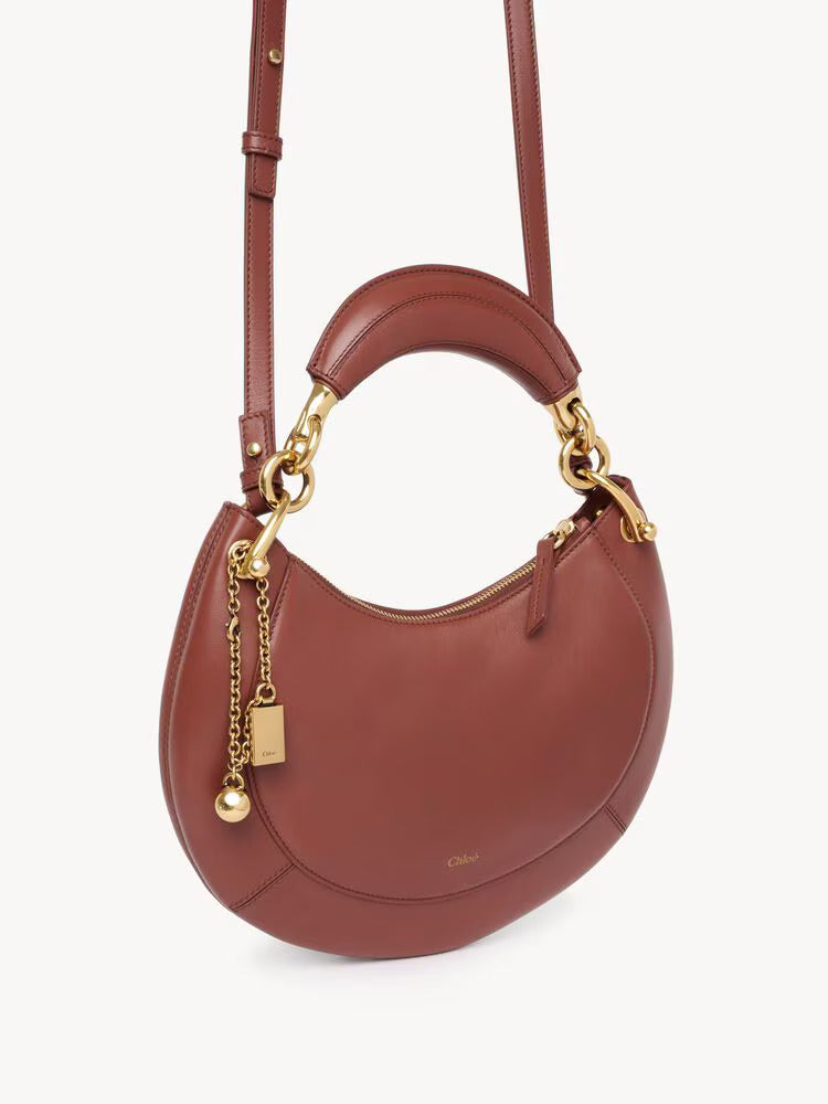 PETIT SAC HOBO BANANA EN CUIR LISSE