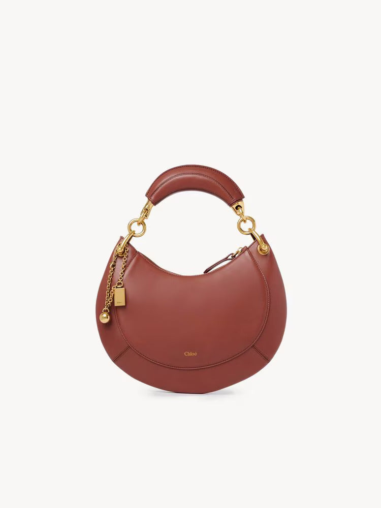 PETIT SAC HOBO BANANA EN CUIR LISSE