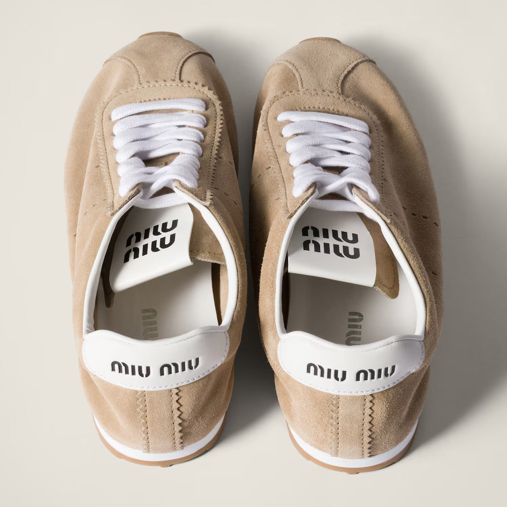 BASKETS EN SUEDE PLUME