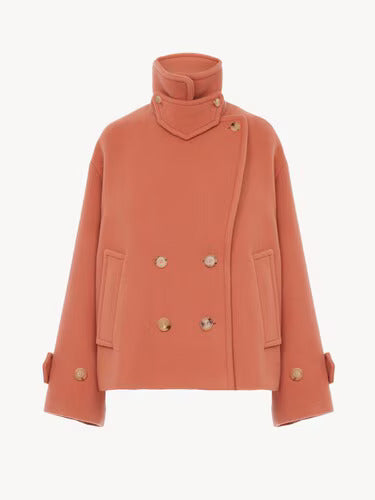 MANTEAU COURT OVERSIZE EN LAINE