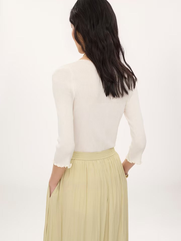 TOP EN JERSEY DE COTON ET SOIE