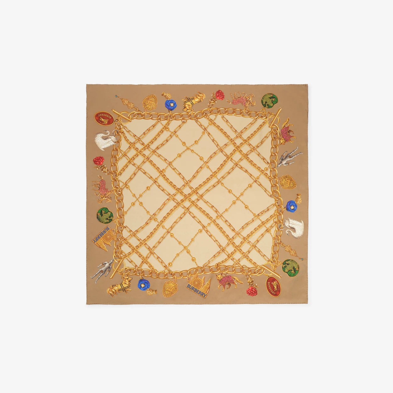 FOULARD EN SOIE CHECK CHARM