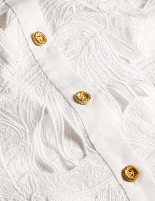 CHEMISE COURTE BRODEE MAHON