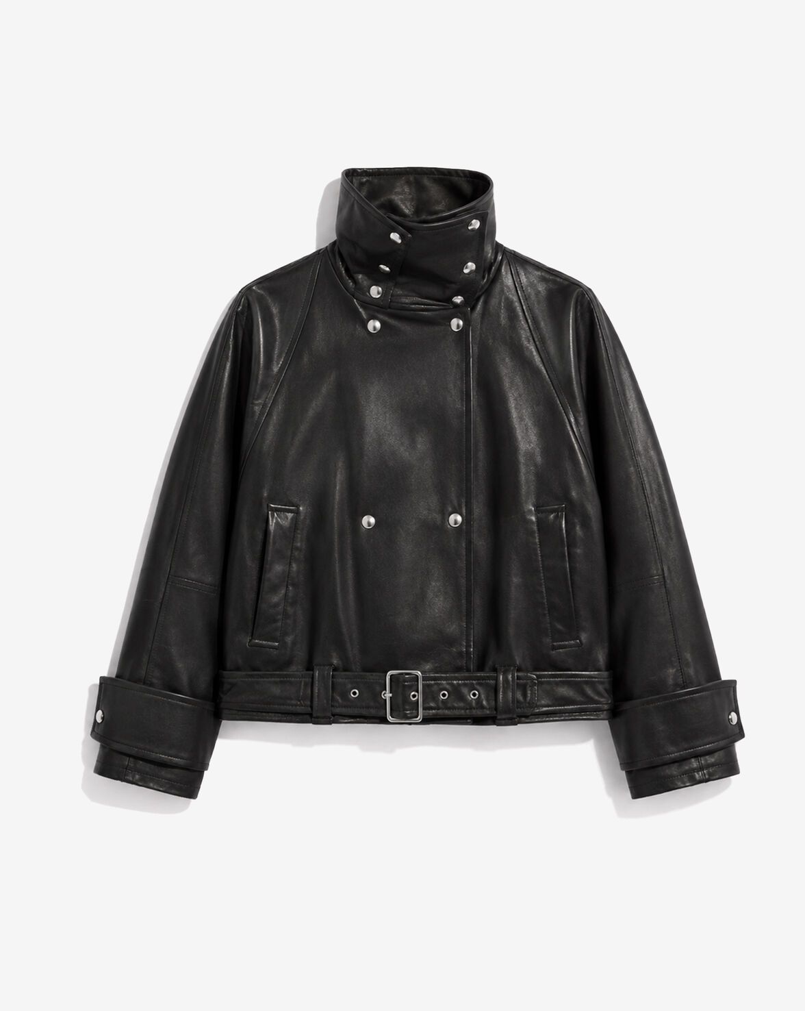 TRENCH COURT EN CUIR