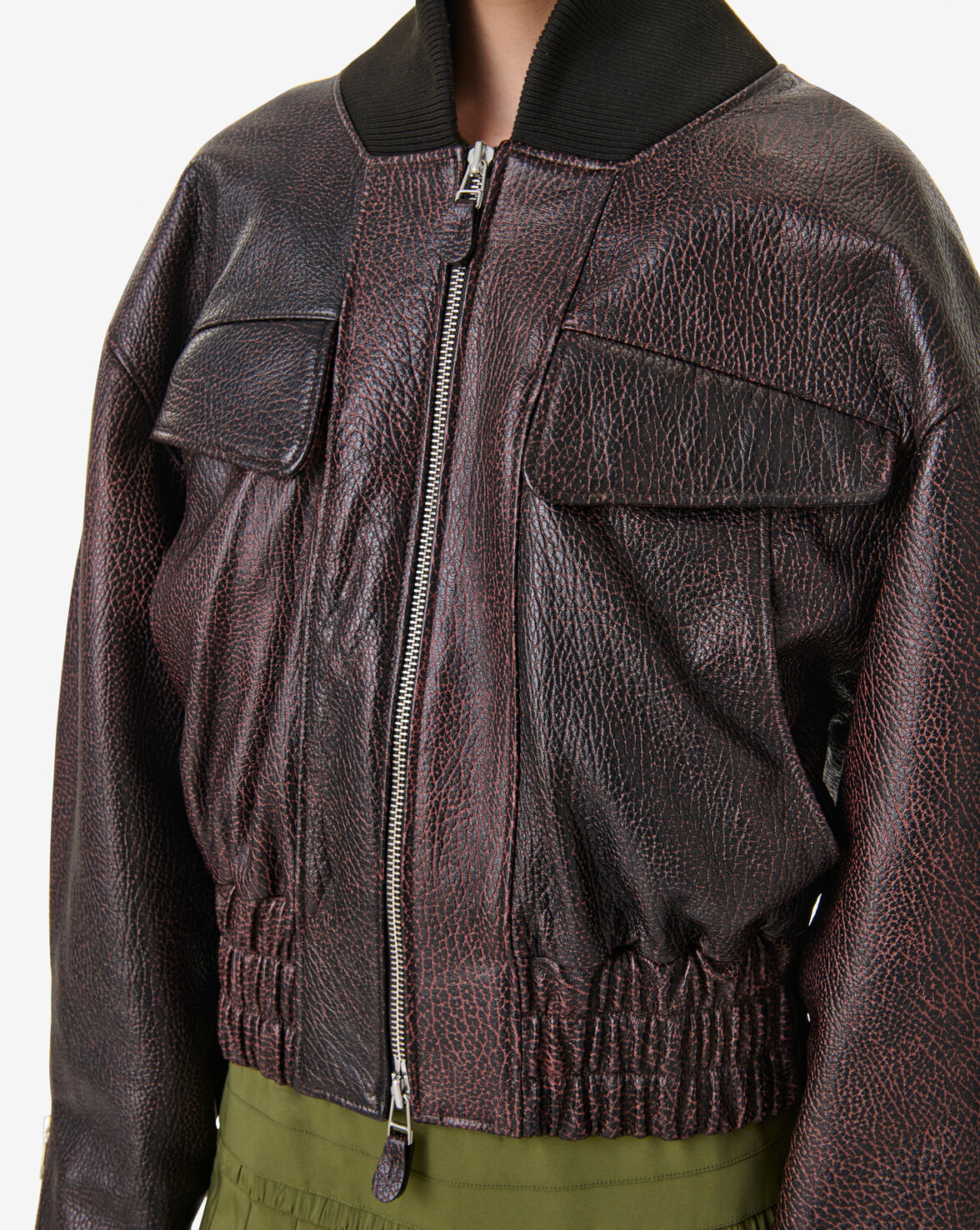 BOMBER EN CUIR
