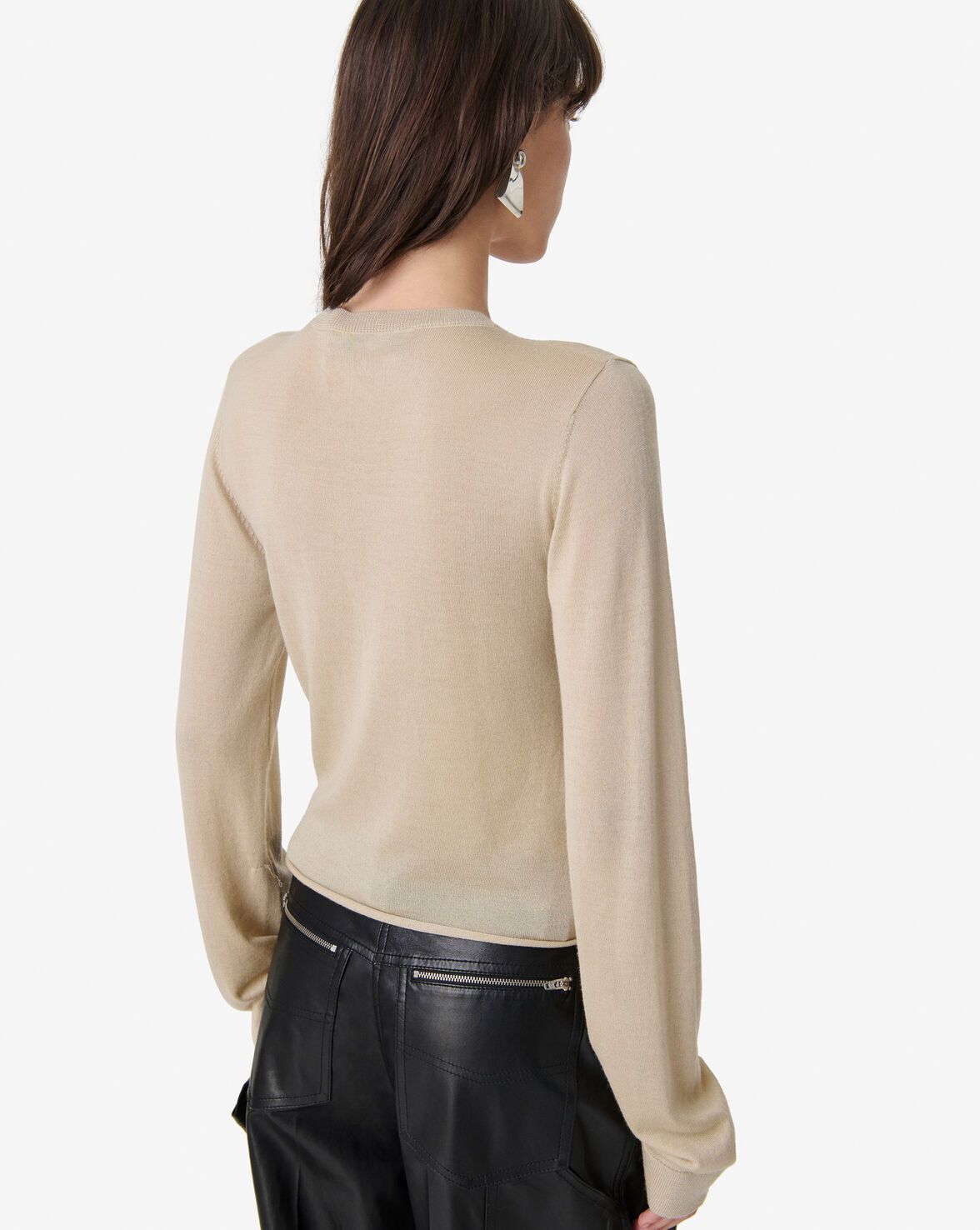 PULL À COL V EN LAINE