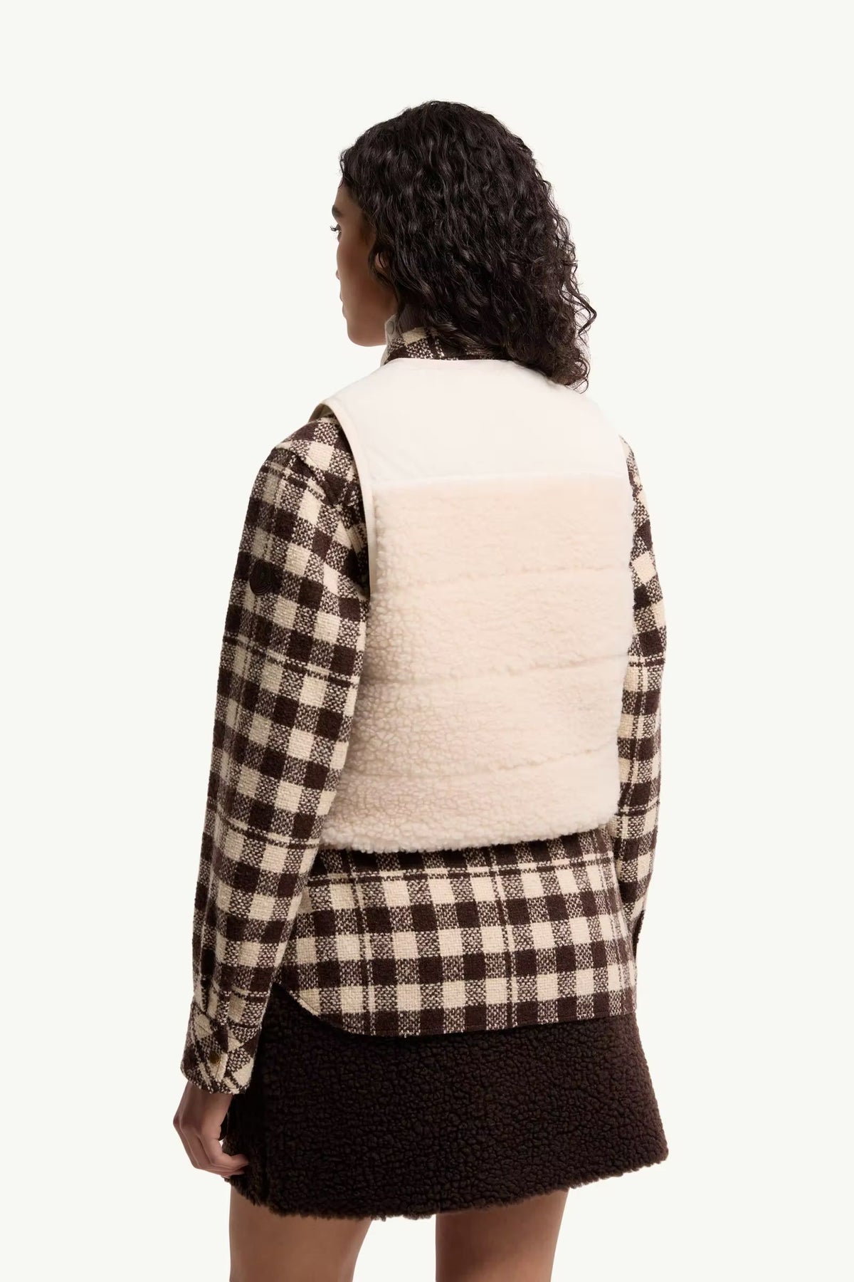 GILET MATELASSÉ EN TEDDY DUVETEUX