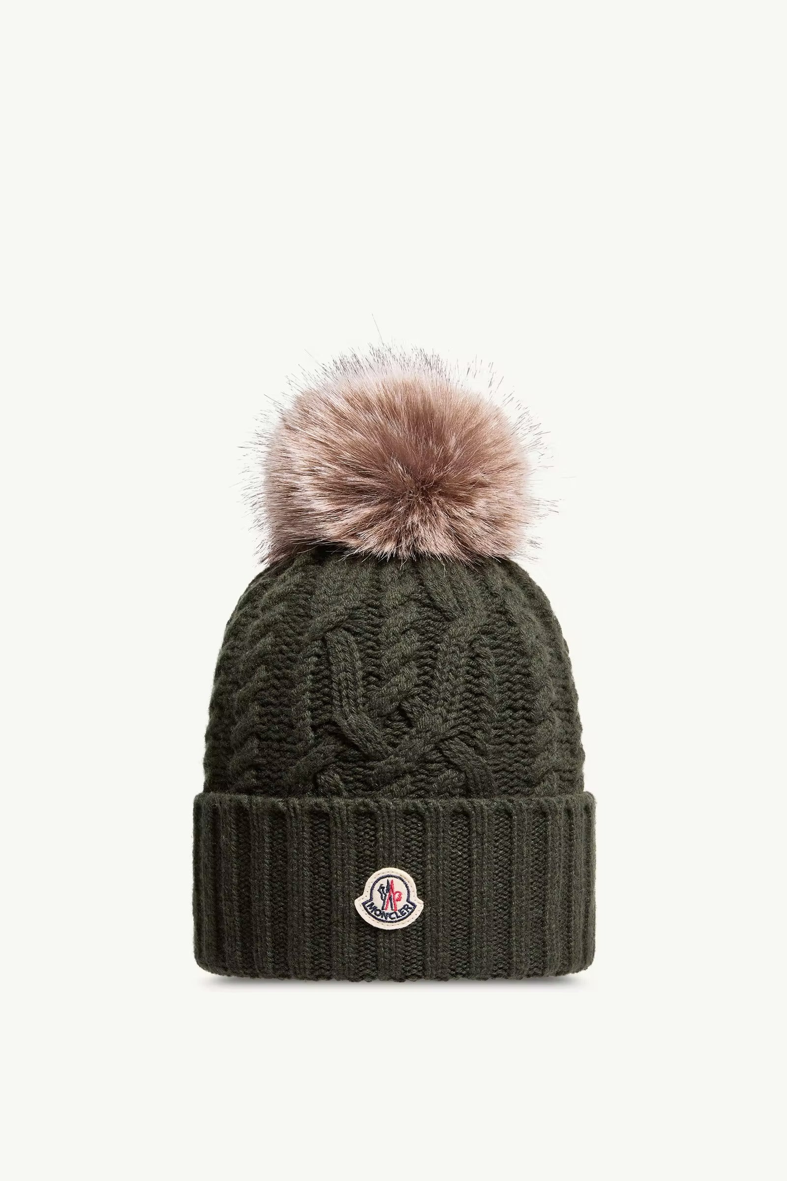 BONNET EN LAINE ET CACHEMIRE AVEC POMPON