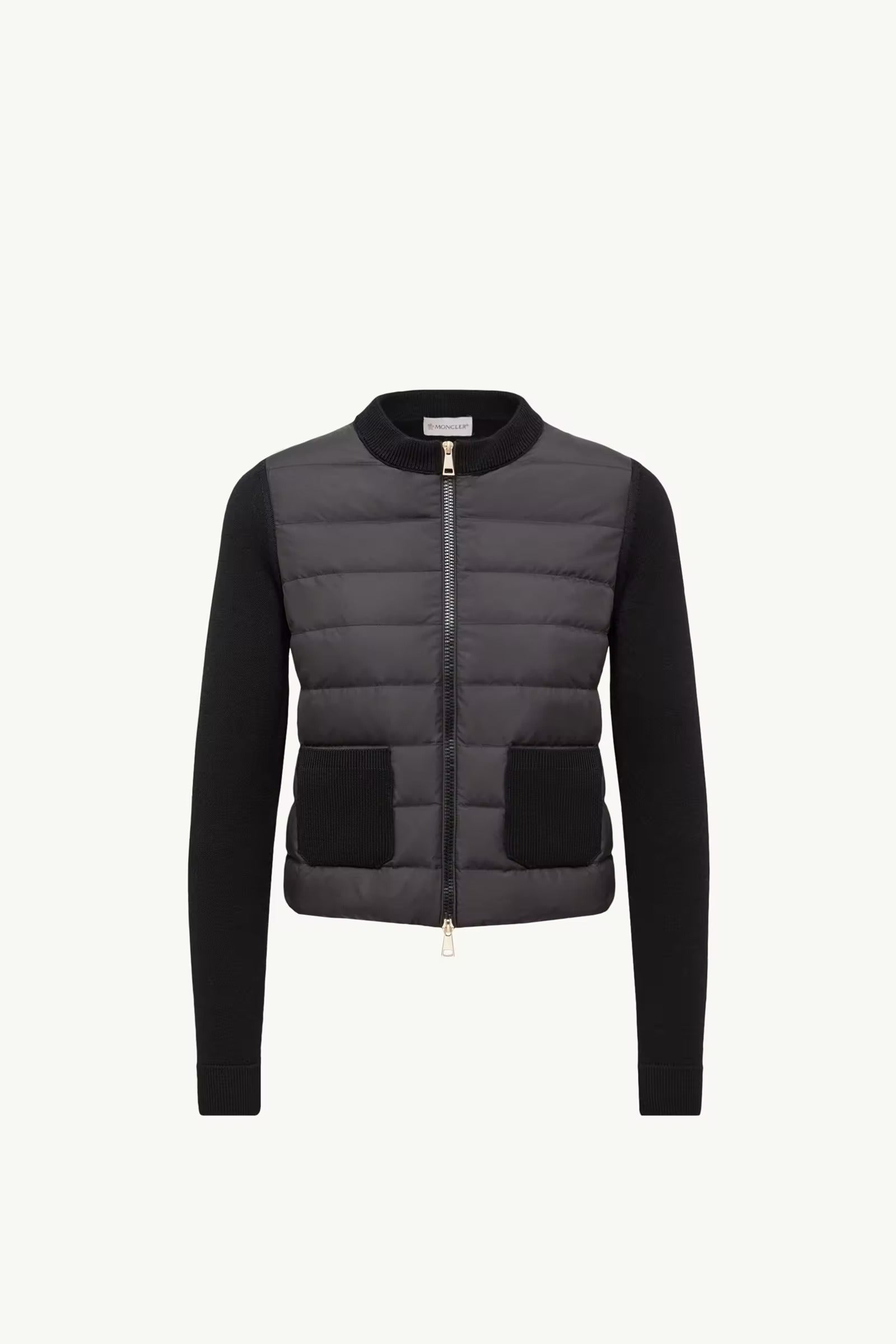 CARDIGAN ZIPPÉ MATELASSÉ EN LAINE