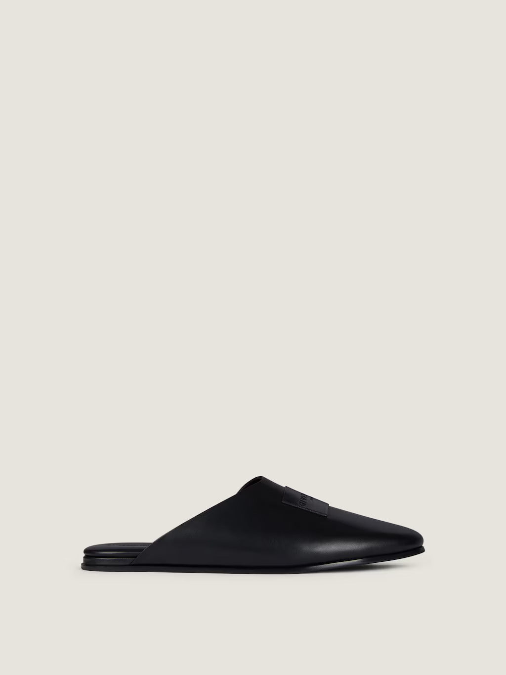 MULES PLATES LABEL EN CUIR NAPPA