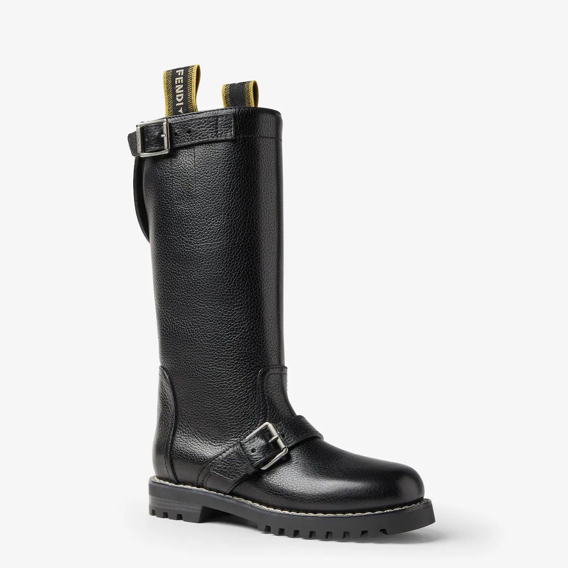 BOTTE COMMANDO EN CUIR NOIR