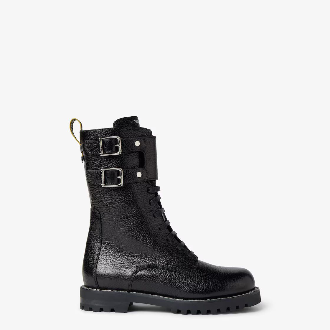 BOTTINES COMMANDO EN CUIR NOIR