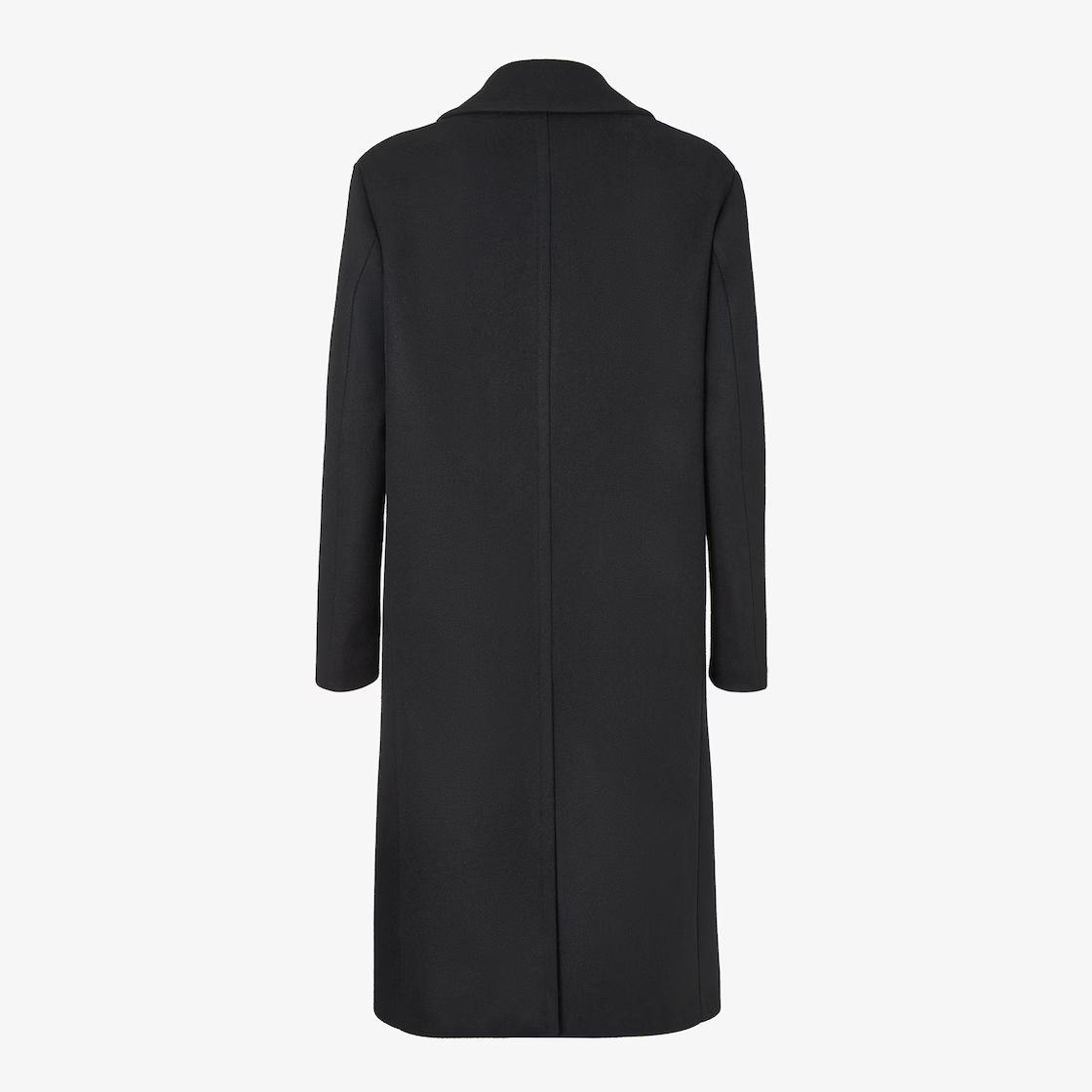 MANTEAU NOIR EN LAINE ET ANGORA