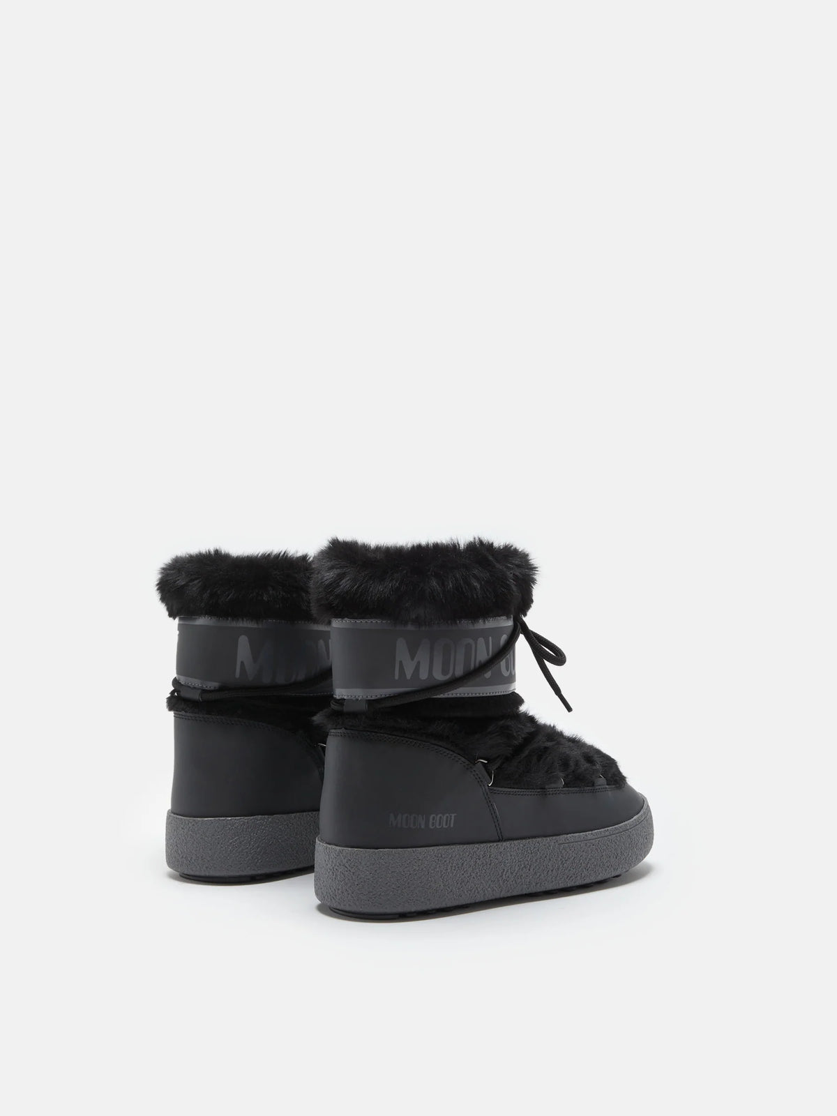 BOTTE LTRACK LOW EN FAUSSE FOURRURE NOIRE