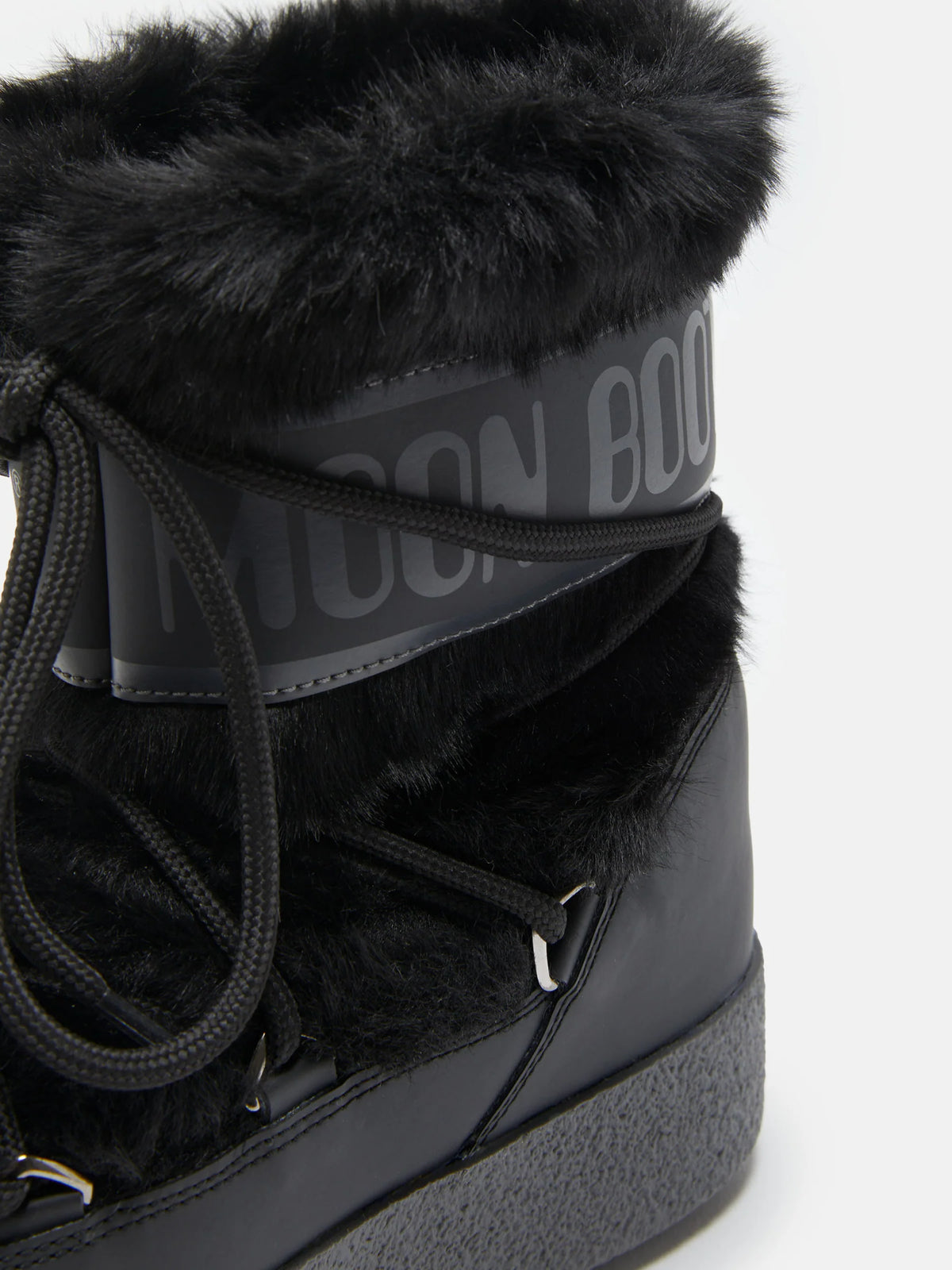 BOTTE LTRACK LOW EN FAUSSE FOURRURE NOIRE