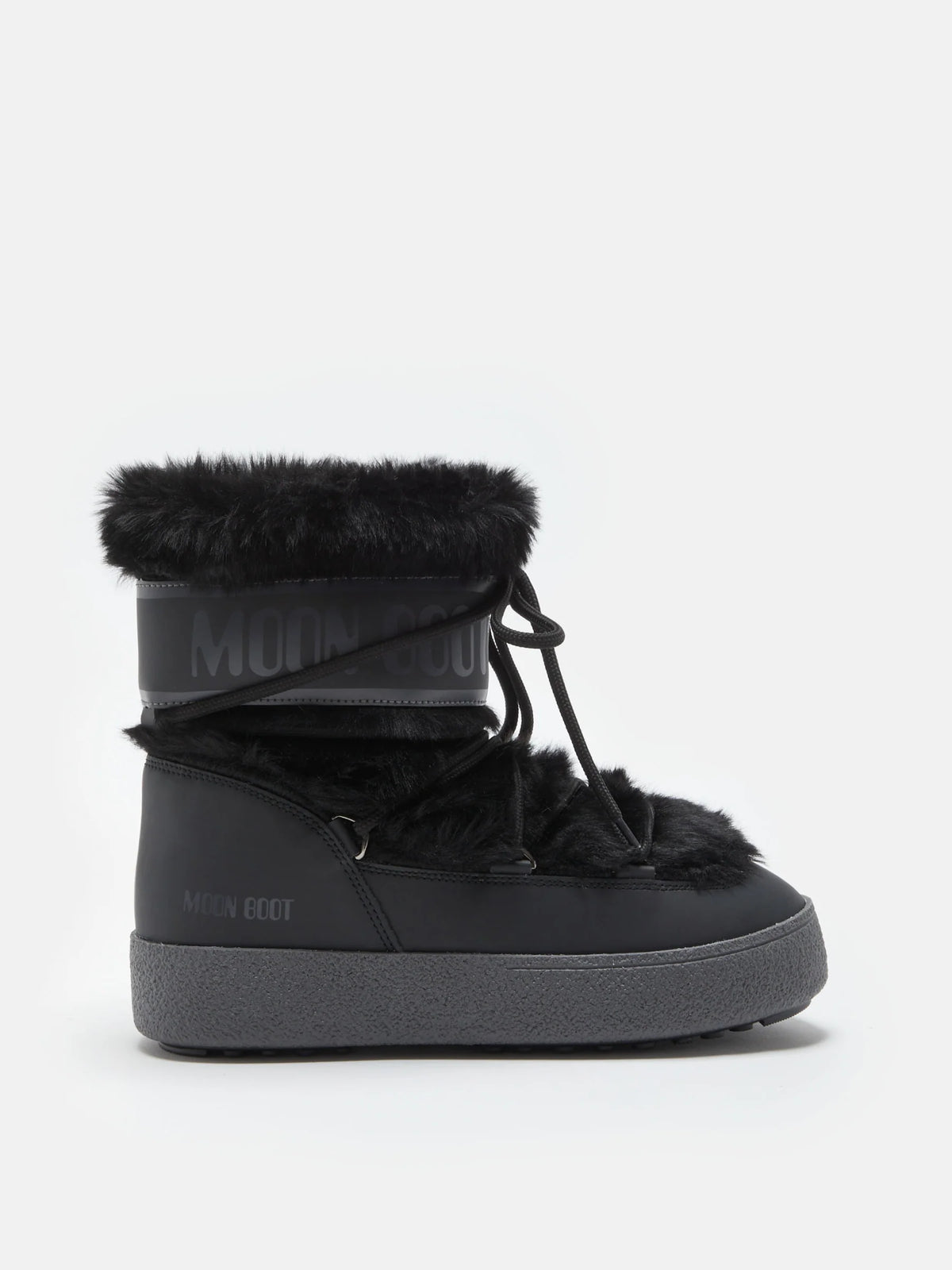 BOTTE LTRACK LOW EN FAUSSE FOURRURE NOIRE