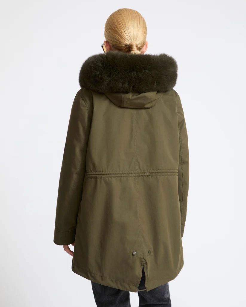 PARKA ICONIQUE COURTE EN COTON MÉLANGÉ IMPERMÉABLE