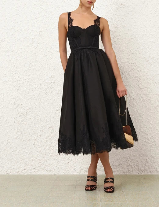 ROBE MIDI À DENTELLE VALIANT