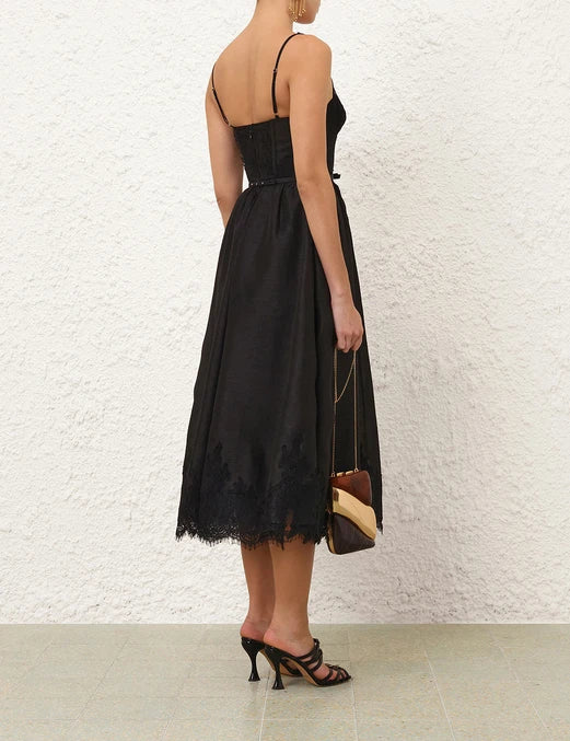 ROBE MIDI À DENTELLE VALIANT