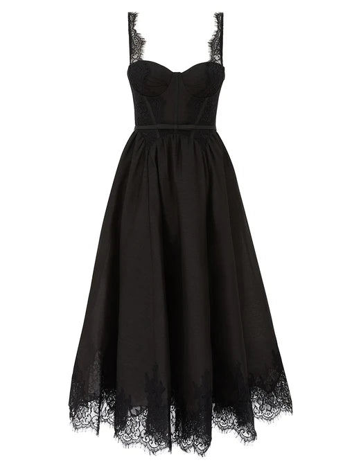 ROBE MIDI À DENTELLE VALIANT