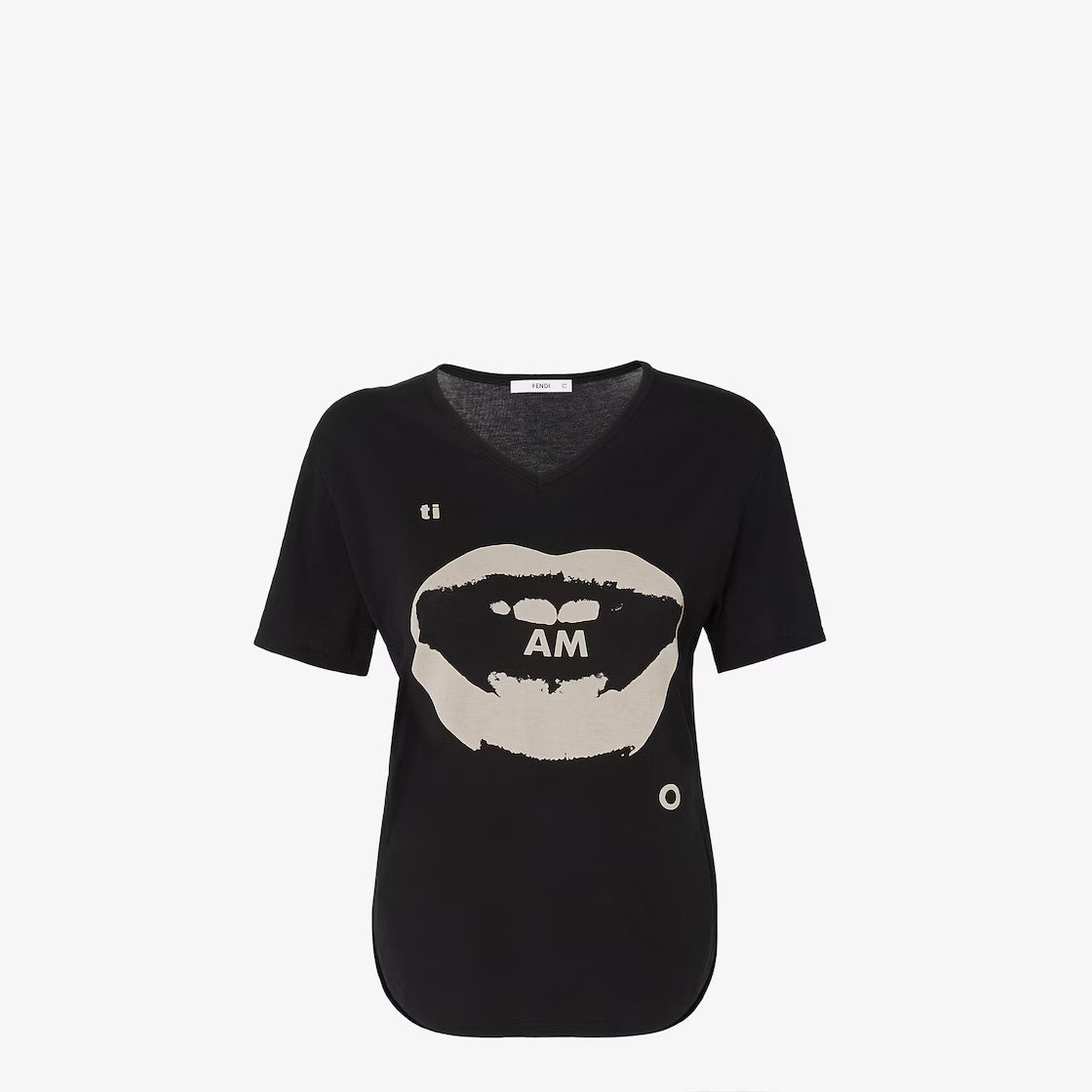 TSHIRT EN JERSEY NOIR AVEC IMPRIMÉ TI AMO