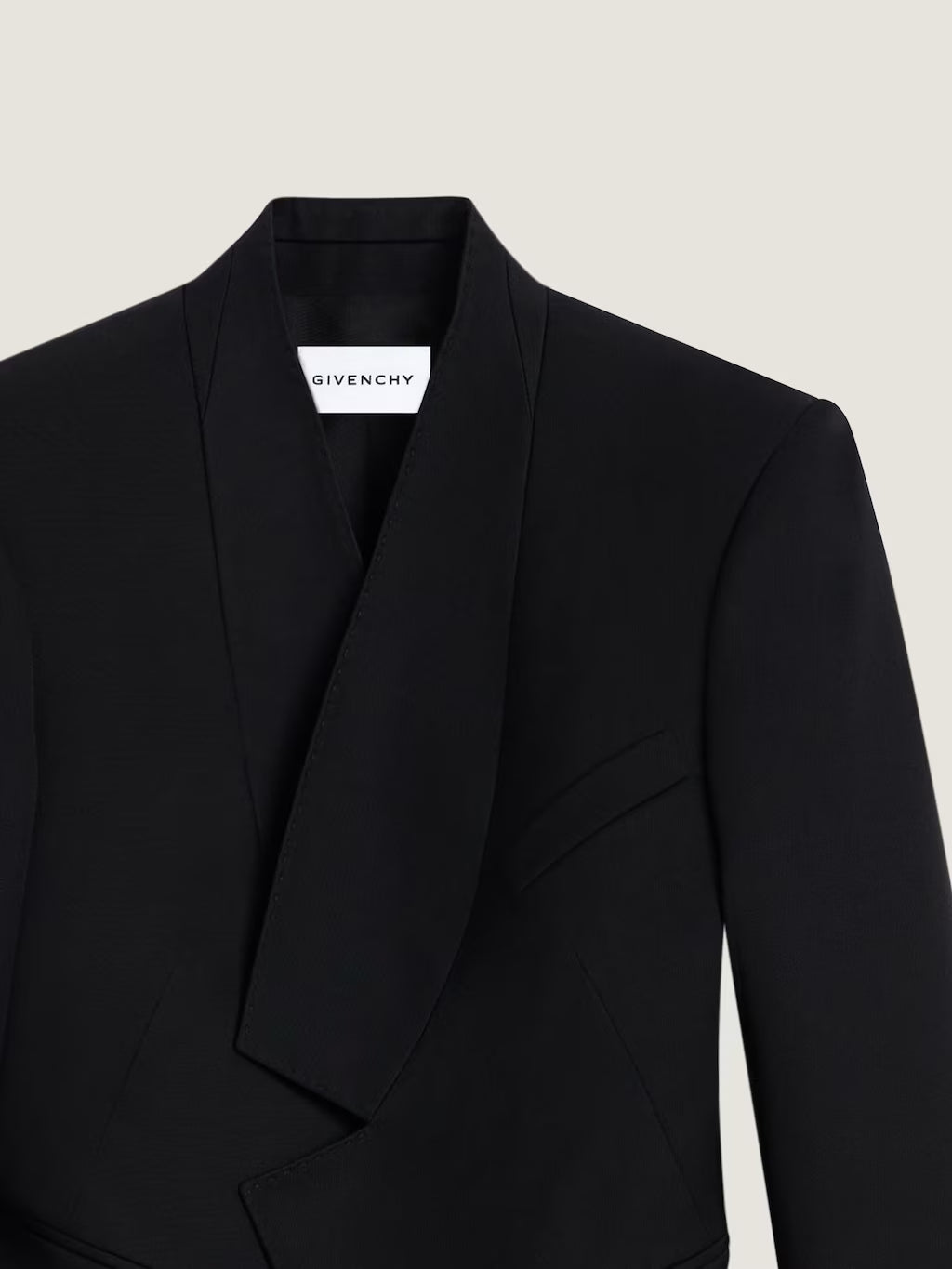 VESTE À REVERS INVERSÉ EN LAINE