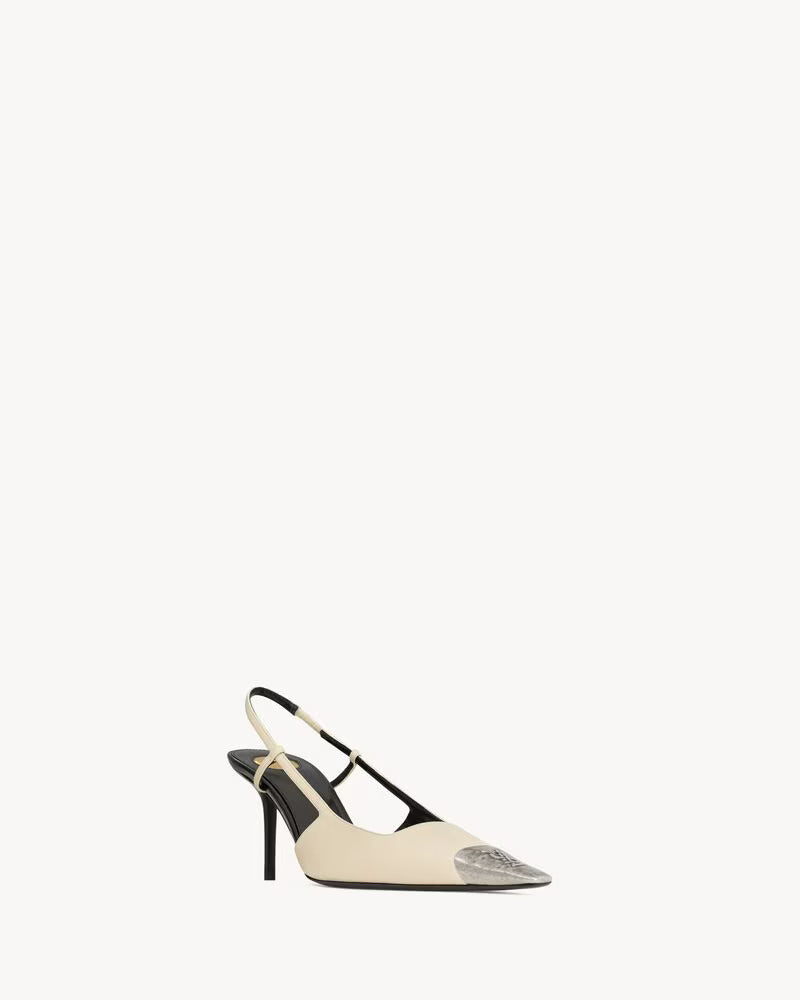 ESCARPIN SLINGBACK JEANNE EN CUIR LISSE