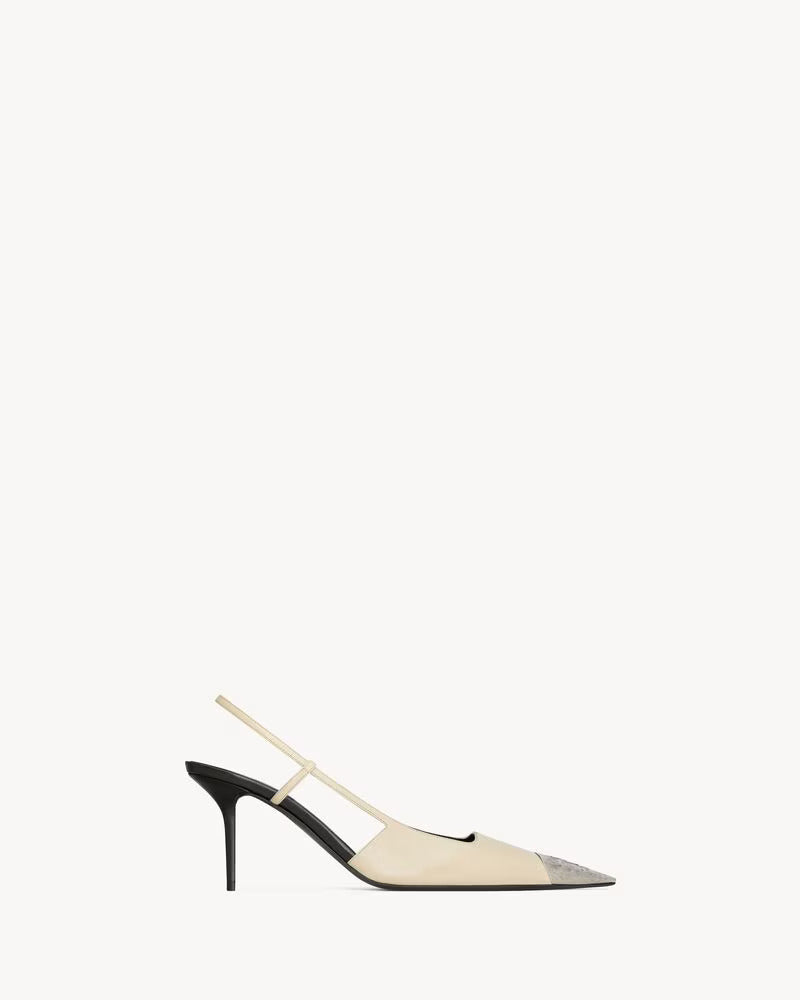 ESCARPIN SLINGBACK JEANNE EN CUIR LISSE
