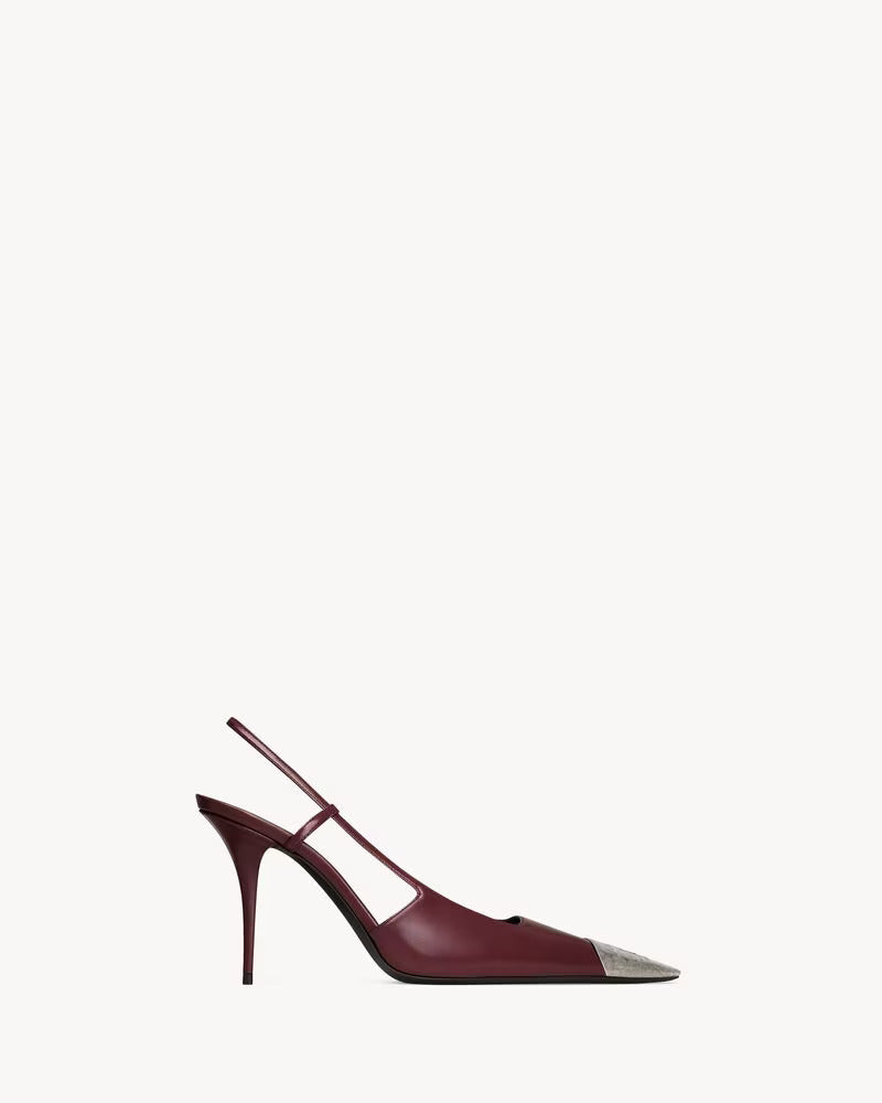 ESCARPIN SLINGBACK JEANNE EN CUIR LISSE
